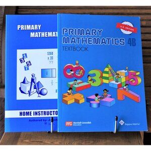 2 Singapore Math Books Primary Mathematics 4B US Ed. and Home Instructor's Guide